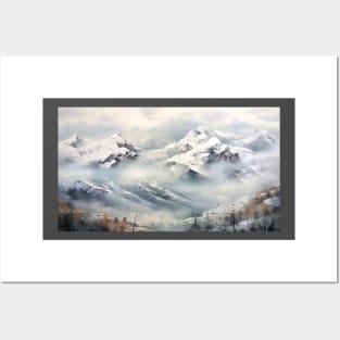 Beautiful winter mountains for your Airbnb, hotel, motel or home Posters and Art